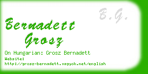 bernadett grosz business card